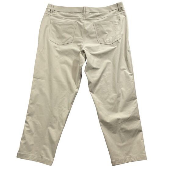 Lululemon 40 Mens Beige Pants Zipper Pockets Straight Leg Casual Golf 40 x 28 - Picture 5 of 5